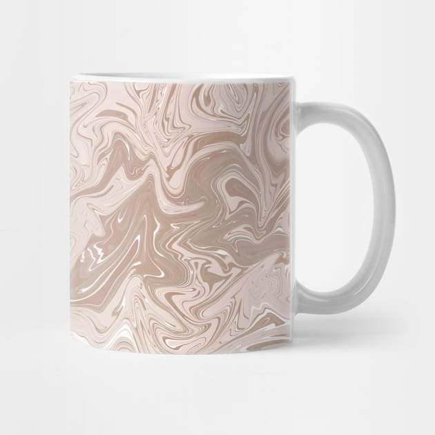 Pastel Brown Silk Marble - Digital Liquid Paint by GenAumonier